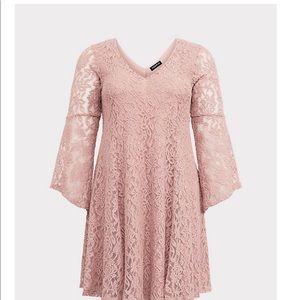 Torrid lace pink dress